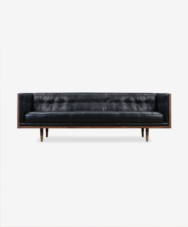 Woodrow Box 87″ Leather Sofa