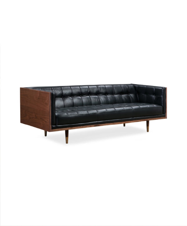 Woodrow Box 87″ Leather Sofa