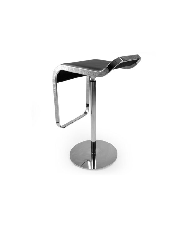 Lem Piston Italian Leather Barstool